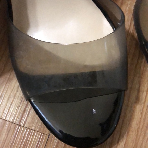 Nine West black patent smoke open toe stiletto d’orsay heels size 10‎ brand new - Picture 5 of 8